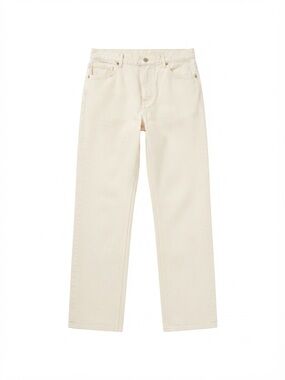 American Eagle Super High-Rise Straight Leg Jeans – Cream/Off-White, Size 16
